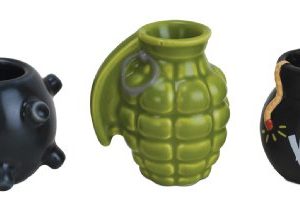 BigMouth Inc Get Bombed 3-Pack Bomb Shot Glasses, Assorted Set